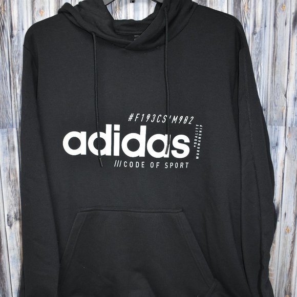 adidas black hooded sweatshirt